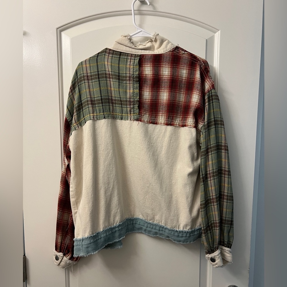 Patchwork Frayed Flannel Size S - image 2